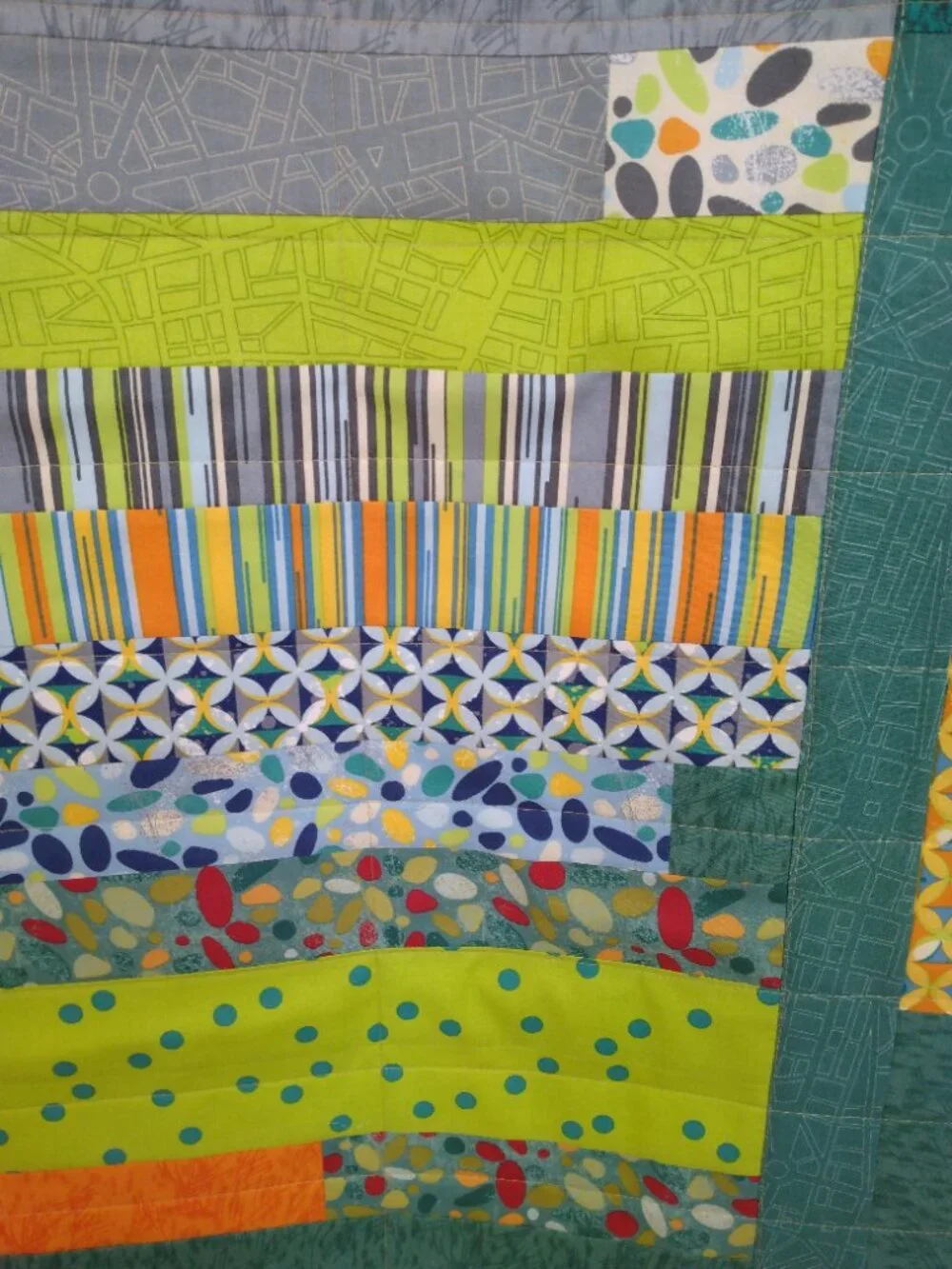 🖤💙💚BN JELLY ROLL COTTON QUILT UNIQUE DESIGN MODERN COLORS